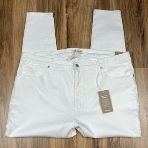Madewell 9" High-Rise Skinny Jeans in Pure White, Size 36